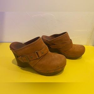 UGG Brown Leather Mules